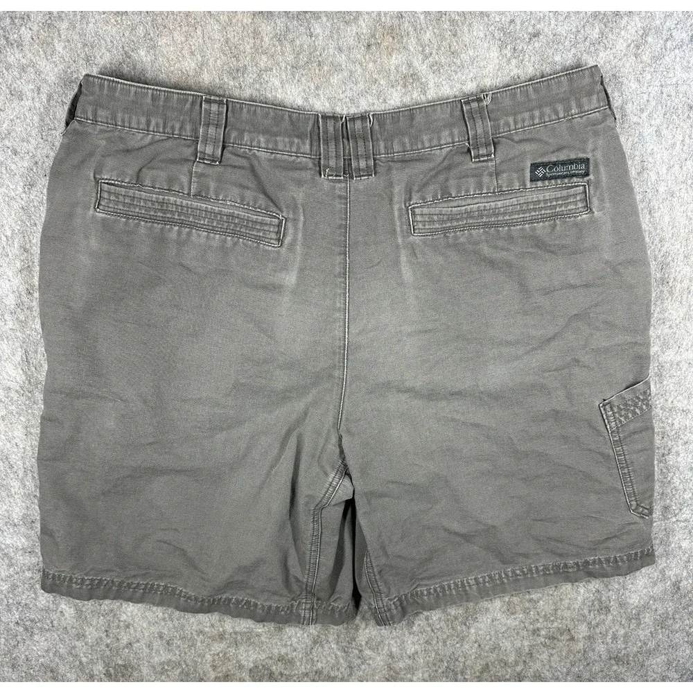 Columbia Lander Cargo Shorts Mens 36 Gray Cotton Canvas 8